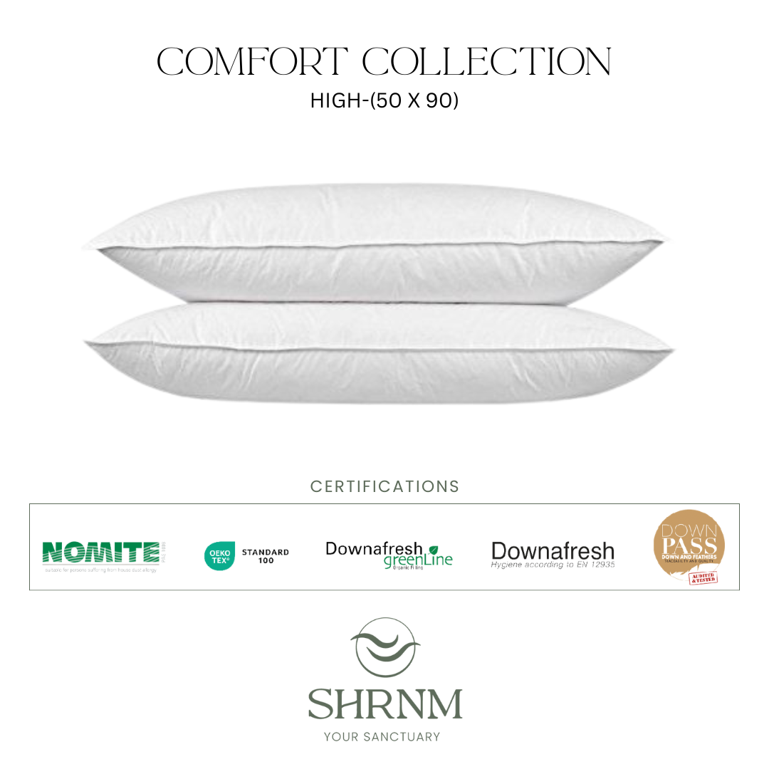 Comfort High-Firm Duck Feather Pillow 50 X 90 cm
