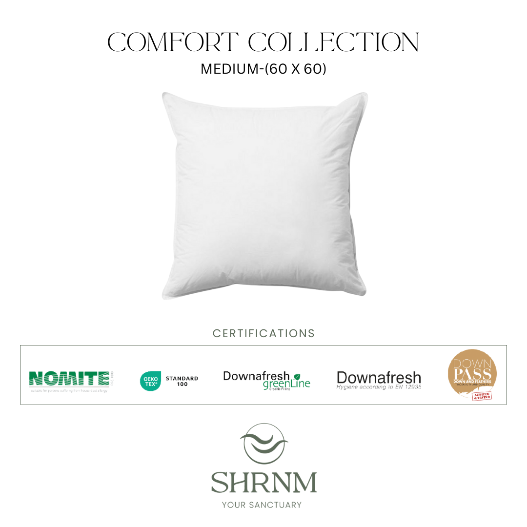 Comfort Medium-Firm Duck Feather Cushion 60 x 60cm