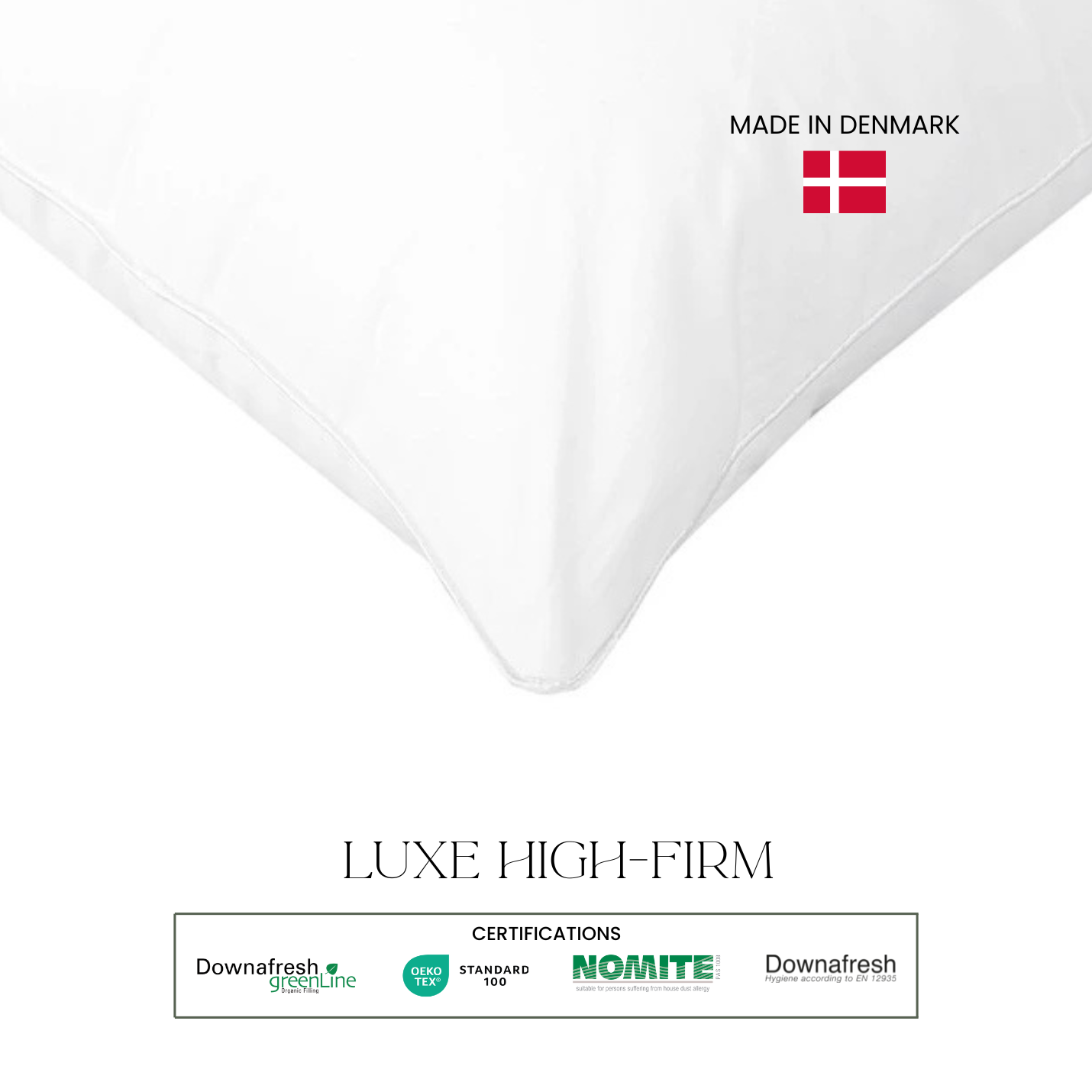 Luxe High-Firm Duck Down Pillow 60 x 80 cm