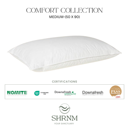 Comfort Medium-Firm Duck Feather Pillow 50 x 90 cm