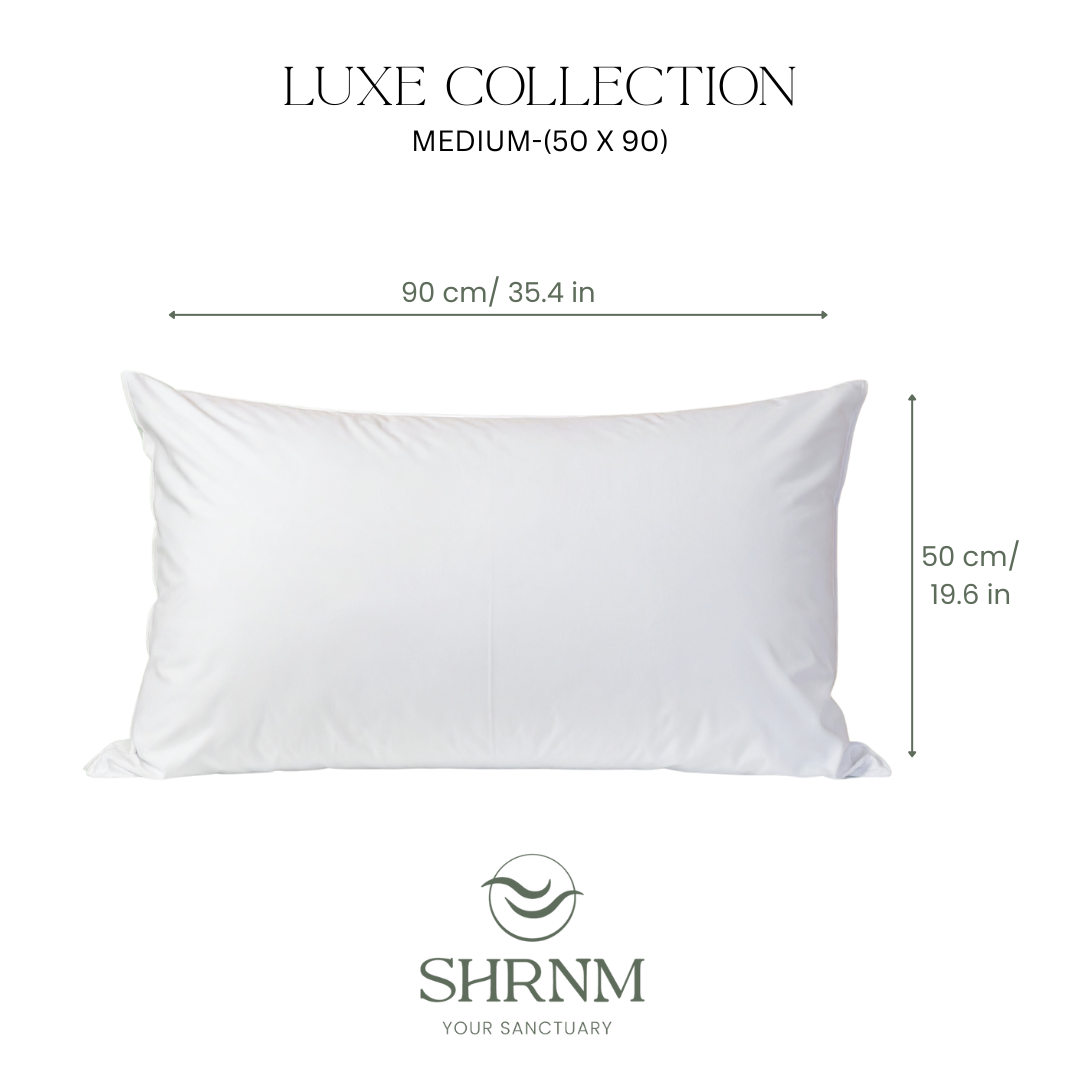 Luxe Medium-Firm Duck Down Pillow 50 x 90 cm