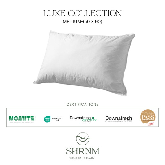 Luxe Medium-Firm Duck Down Pillow 50 x 90 cm