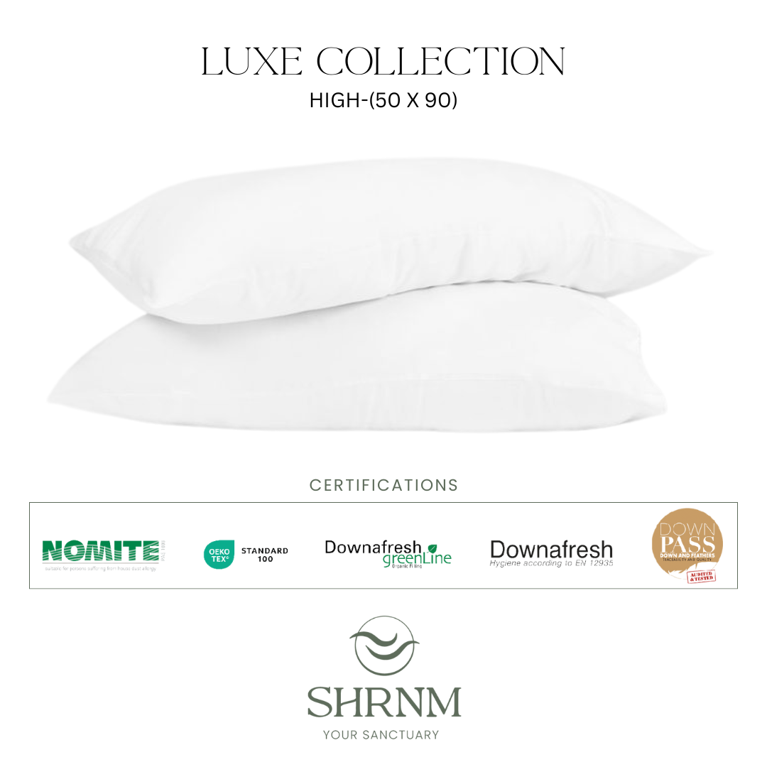 Luxe High-Firm Duck Down Pillow 50 x 90 cm