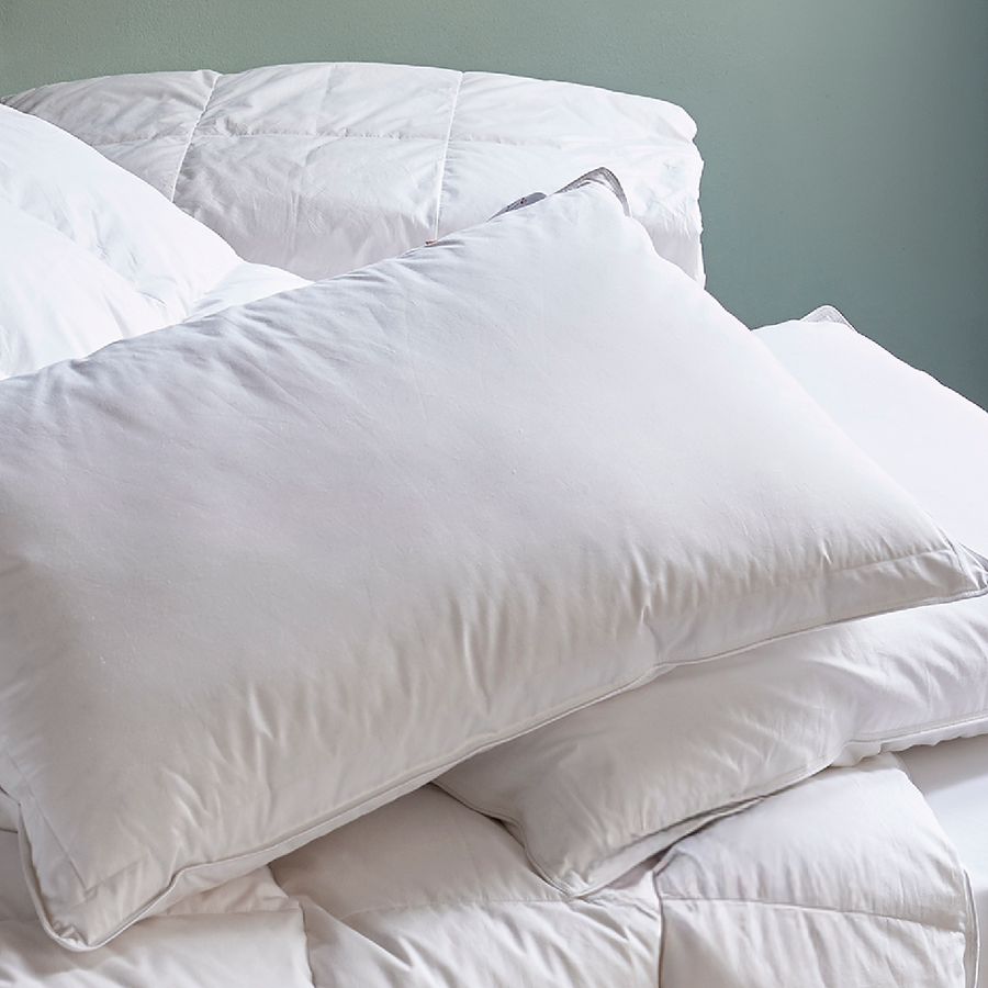Plush goose down pillow